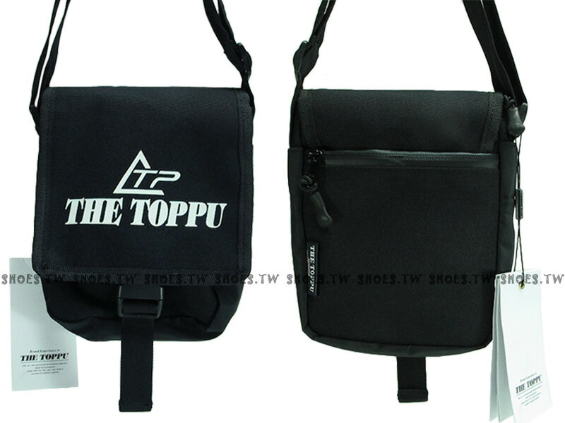 Shoestw【C506250102】THE TOPPU 韓國品牌 側背包 斜背包 掀蓋 出國小包 護照包 男女都可用 黑色