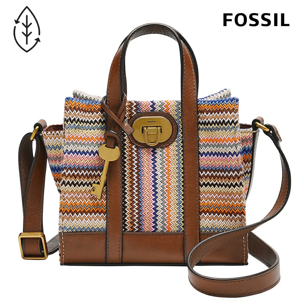 送禮首選★FOSSIL Carmen 真皮兩用小方包-咖啡色 ZB1750875【美國時尚品牌】 附防塵袋+提袋【全館滿額折價★FOSSIL全系列包夾送美妝蛋】