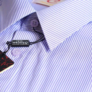 【CHINJUN/65系列】機能舒適襯衫-長袖/短袖、紫色條紋、2150、s2150