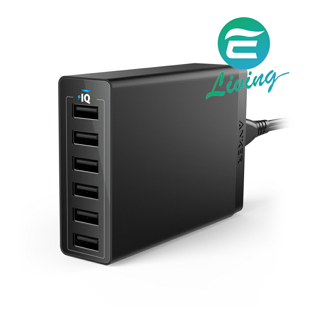 Anker PowerPort6 6孔USB充電器 (黑色) A2123113【APP下單最高22%點數回饋】