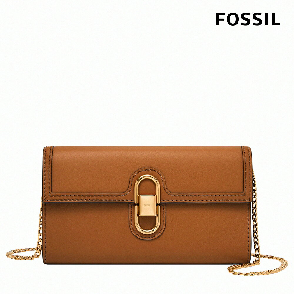 送禮首選★FOSSIL Avondale 真皮斜背式WOC長夾小包-咖啡色 ZB1887216【美國時尚品牌】 附防塵袋+提袋【全館滿額折價★FOSSIL全系列包夾送美妝蛋】