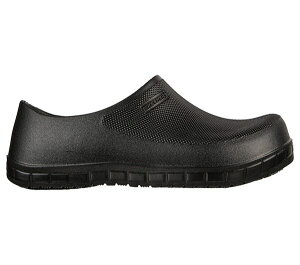 Skechers Evaa SR [108048BLK] 女 工作鞋 止滑 保護 防油 緩震 舒適 套穿式 全黑