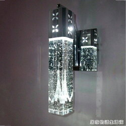 簡約新款LED水晶壁燈氣泡水晶柱床頭燈客廳壁燈汽泡柱鏡前燈 HM 居家物語