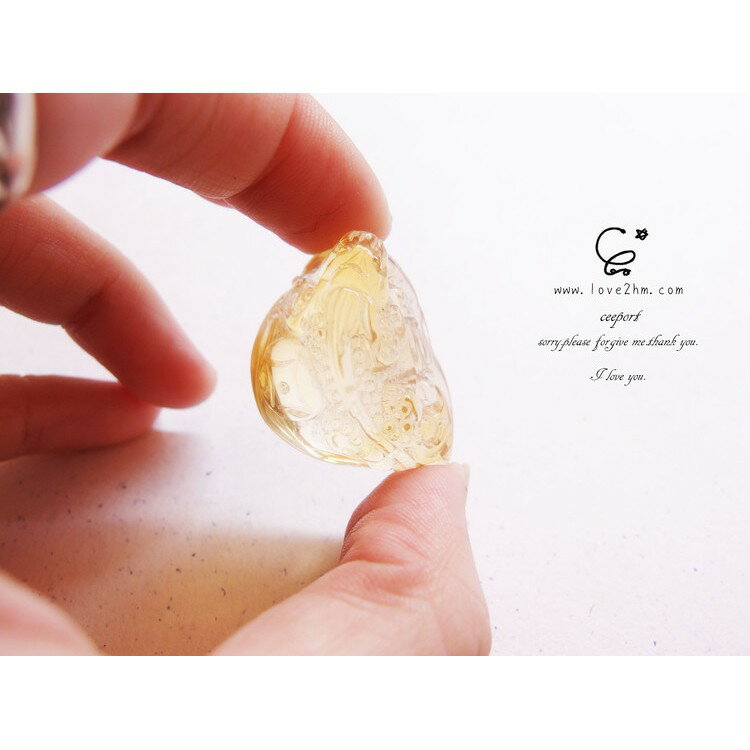 貔貅墜-黃水晶/黃水晶/晶石鍊墜/ [晶晶工坊-love2hm] 4