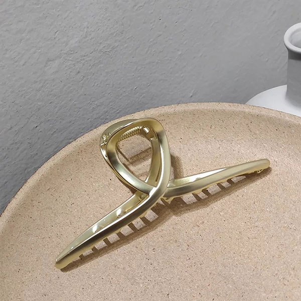 ANNAS 正韓 爆款 金屬 鯊魚夾 抓夾 髮夾 大號 金色 銀色 光澤 韓國 2