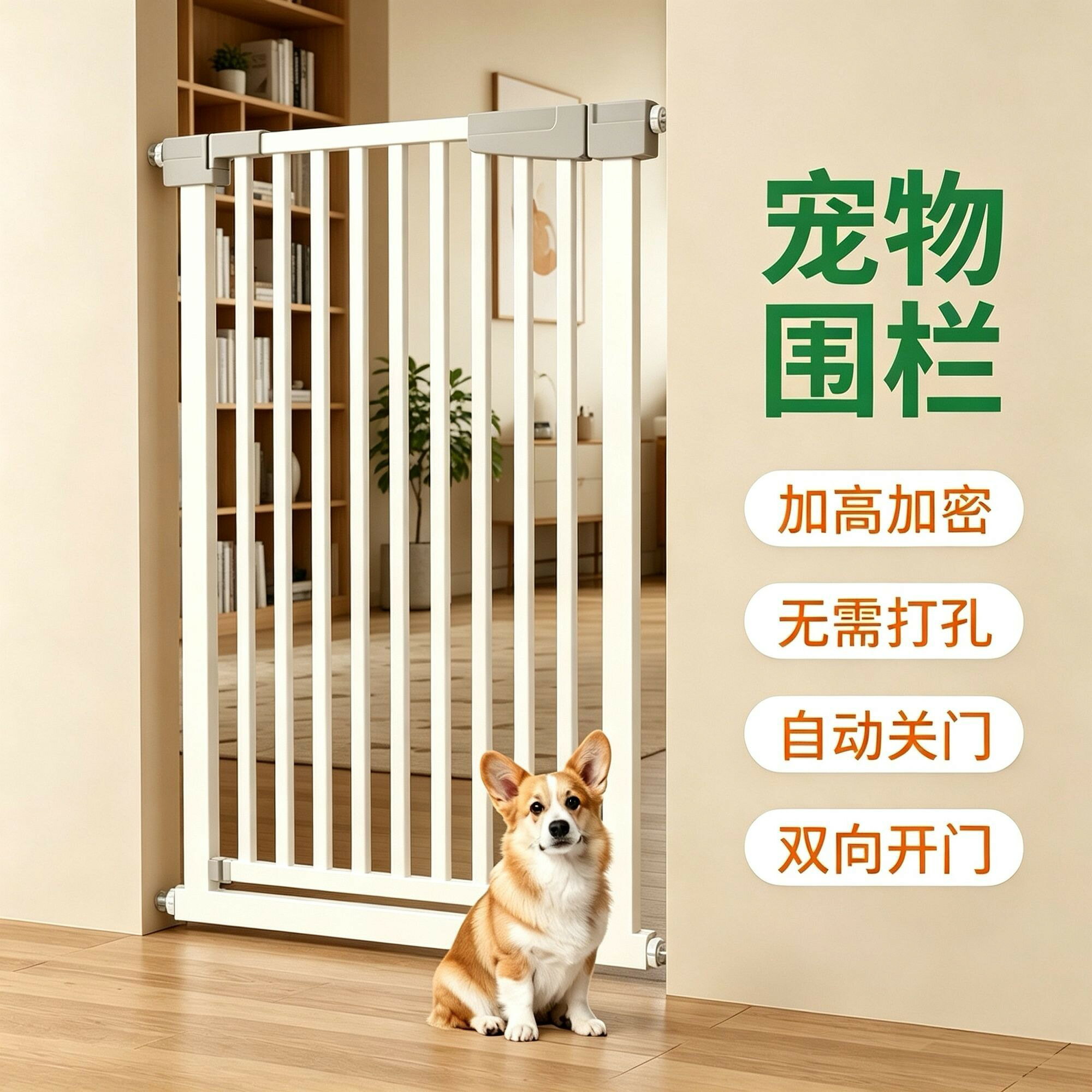 【台灣公司 可開發票】寵物門護欄防貓門欄狗柵欄家用兒童安全圍欄陽臺隔離擋板免打孔