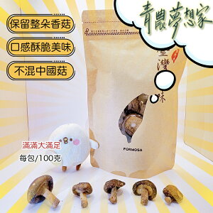 【青農嚴選】台灣鹽酥香菇餅乾(香菇脆餅) - 100克，好吃，健康，刷嘴，快速出貨🔥