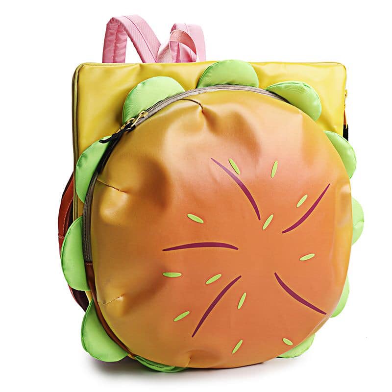 芝士漢堡大容量雙肩包