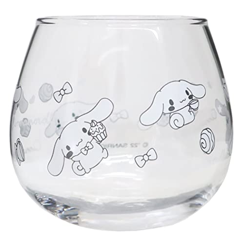 【震撼精品百貨】大耳狗_Cinnamoroll~日本三麗鷗Sanrio大耳狗透明玻璃杯-滿版*77497