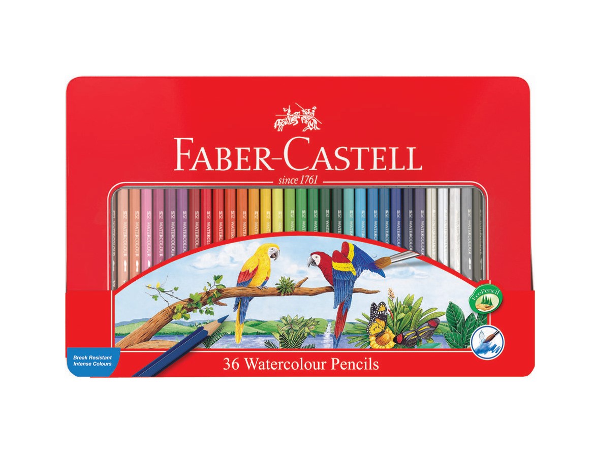 德國 Faber-Castell 輝柏 115937 水性彩色鉛筆 (鐵盒) (36色)