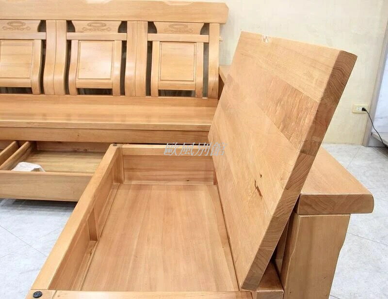 【歐風別館】如意檜木L型全實木木板椅【基隆至台中免運費】 4