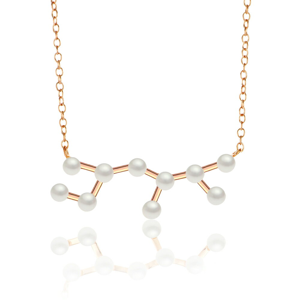 大東山珠寶 天然淡水珍珠項鍊 12星座 星願系列 射手座 925純銀鍍玫瑰金 生日禮物 1