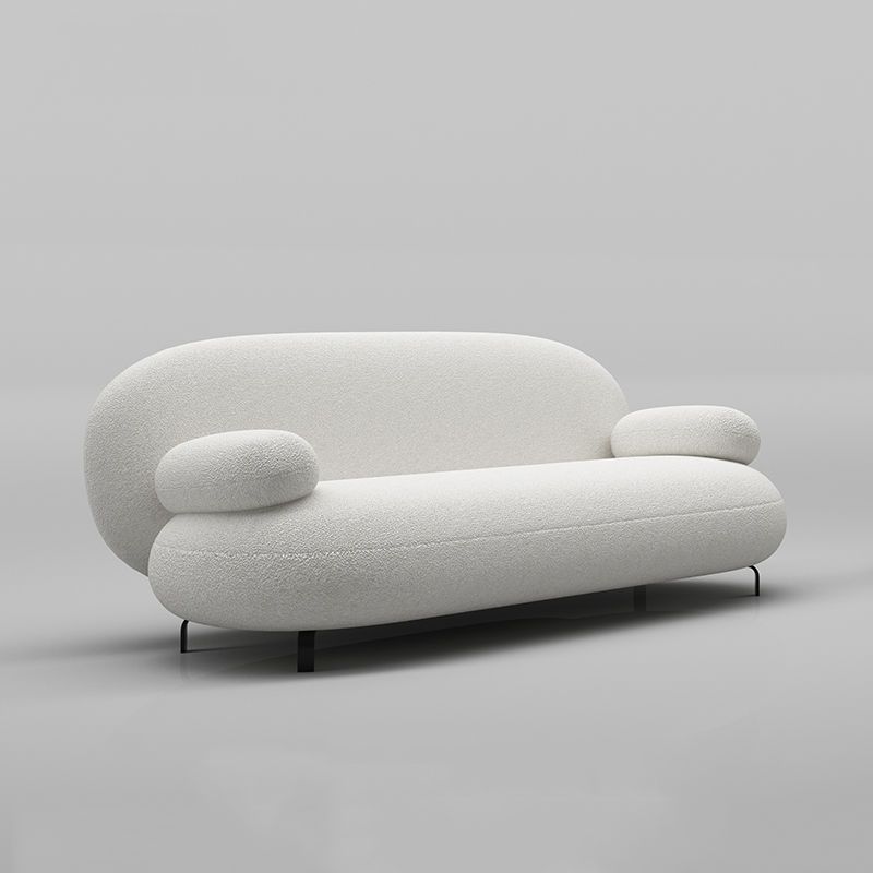 網紅ins羊羔絨創意布藝沙發北歐簡約現代單人小戶型雙人位沙發椅