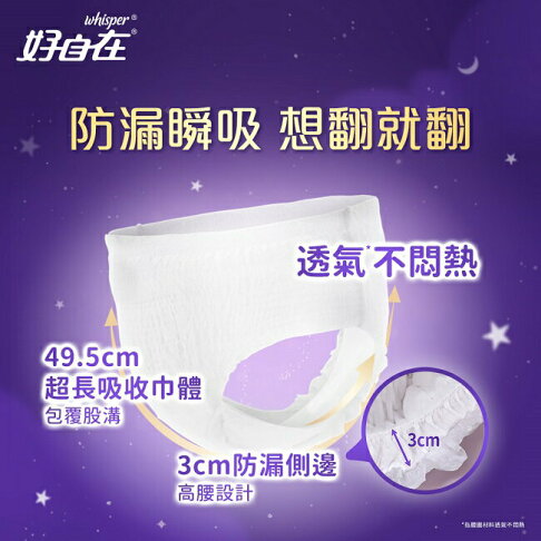 好自在熊抱安睡褲L 4片 夜用生理褲衛生棉 2
