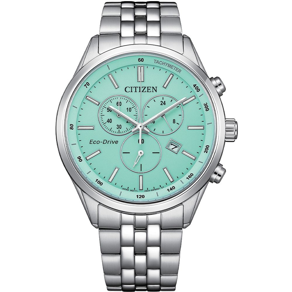 送禮首選★CITIZEN星辰 GENT'S系列 藍光之夜光動能計時腕錶-42mm AT2570-56M  附提袋【全館優惠★APP下單天天點數10倍送】線上購買享_實體門市同步服務