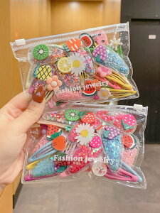 韓國ins可愛水果發夾女兒童小夾子頭飾彩色發卡bb夾側邊網紅卡子