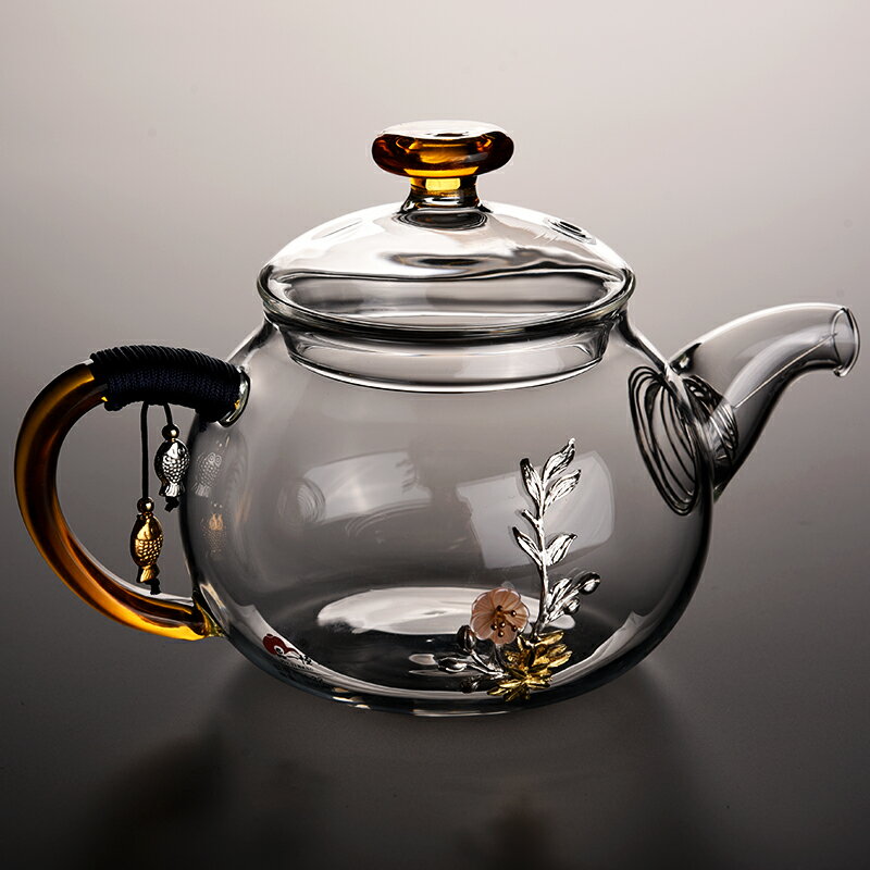 玻璃茶壺加厚耐高溫過濾透明功夫茶具泡茶煮茶器防爆花茶單壺家用
