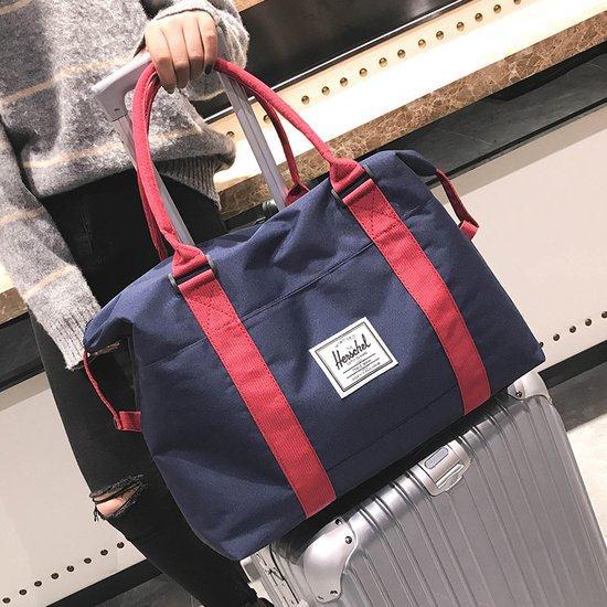 短途旅行行李包學生韓版可套拉桿箱手提包單肩包大容量輕便收納袋