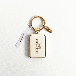 美國百分百【全新真品】COACH 鑰匙圈 C4317 方塊 珐瑯 金屬配件 專櫃精品 吊飾 LOGO 經典馬車 CK46