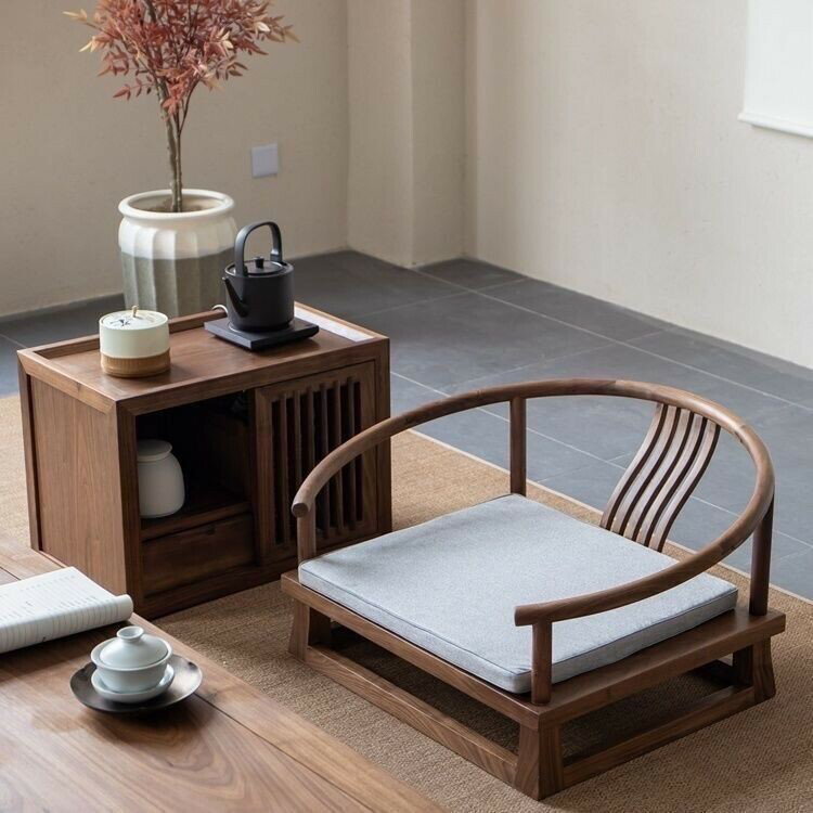 中式實木榆木榻榻米茶水桌椅組閤禪意茶桌小地桌陽臺飄窗泡茶家用