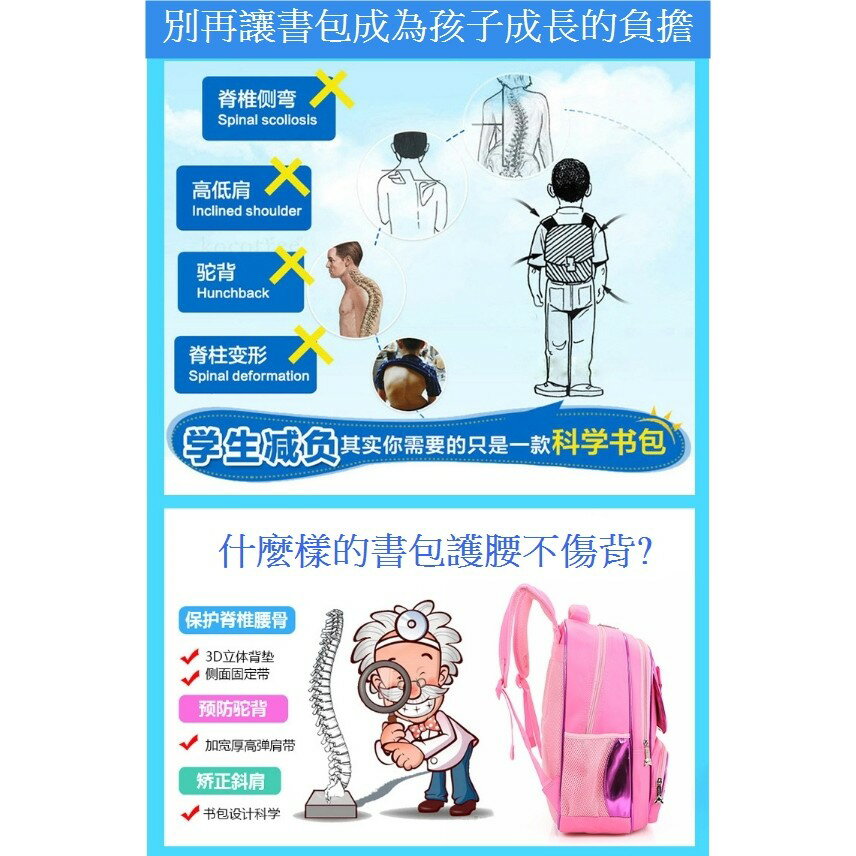 國小1-5年級適用 6D卡通高品質 減負護脊護背 國小書包 學生書包 雙肩背書包 美國隊長 蜘蛛人 3