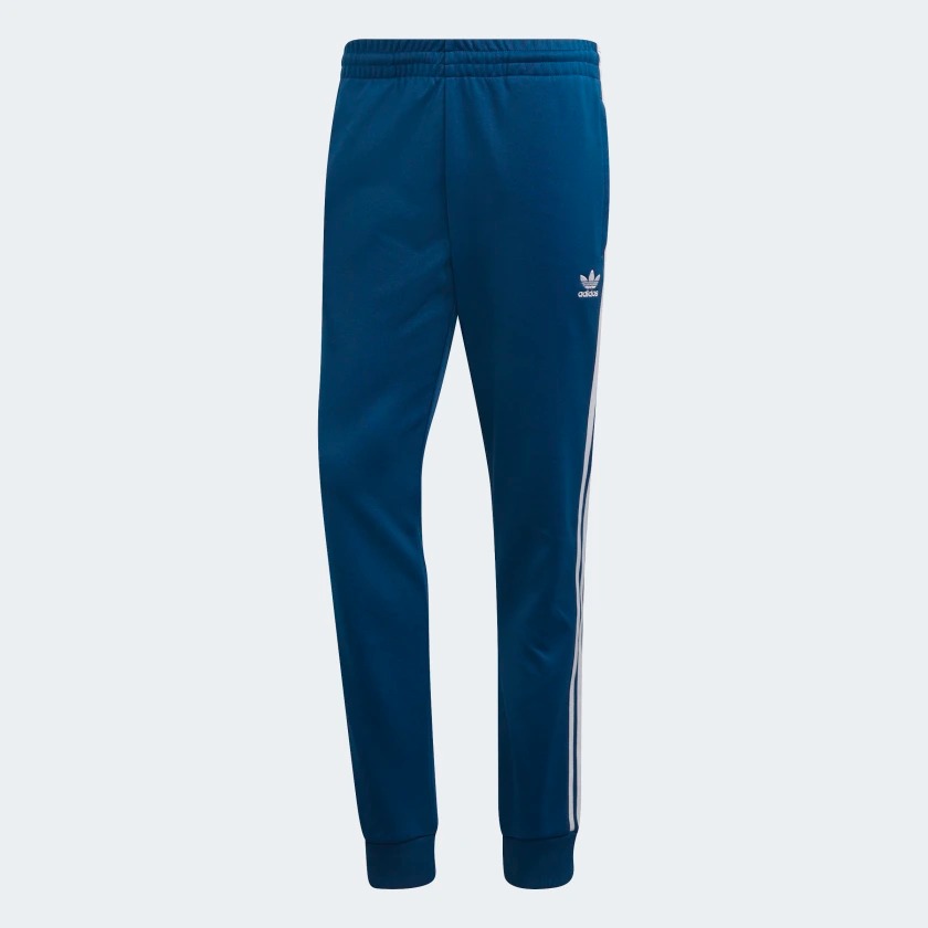 ADIDAS SST TRACK PANTS 男裝 長褲 休閒 慢跑 縮口 拉鍊口袋 基本款 藍【運動世界】DV1533