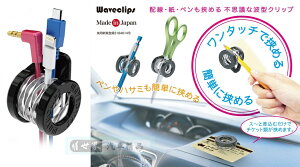 權世界@汽車用品 日本SEIKO 車用內裝 黏貼式 波浪彈簧夾 收線理線器 票夾 筆夾 EE-32
