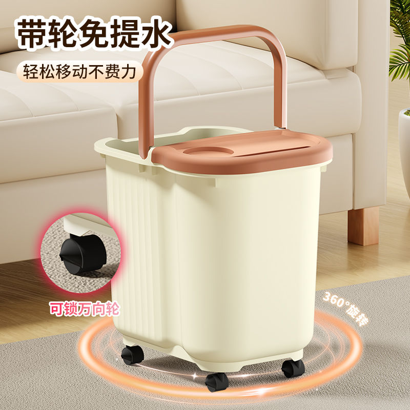 家用泡腳桶過小腿高深加厚洗腳桶塑膠過膝泡腳盆足浴保溫洗腳盆