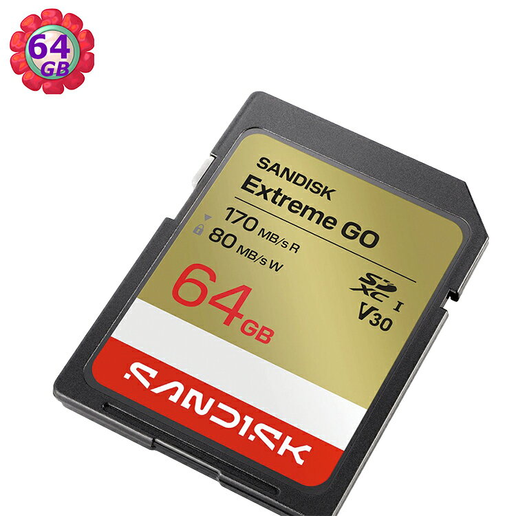SanDisk 64G 64GB SD extreme Go 170MB/s 4K V30 SDSDXGN-064G 記憶卡 ...