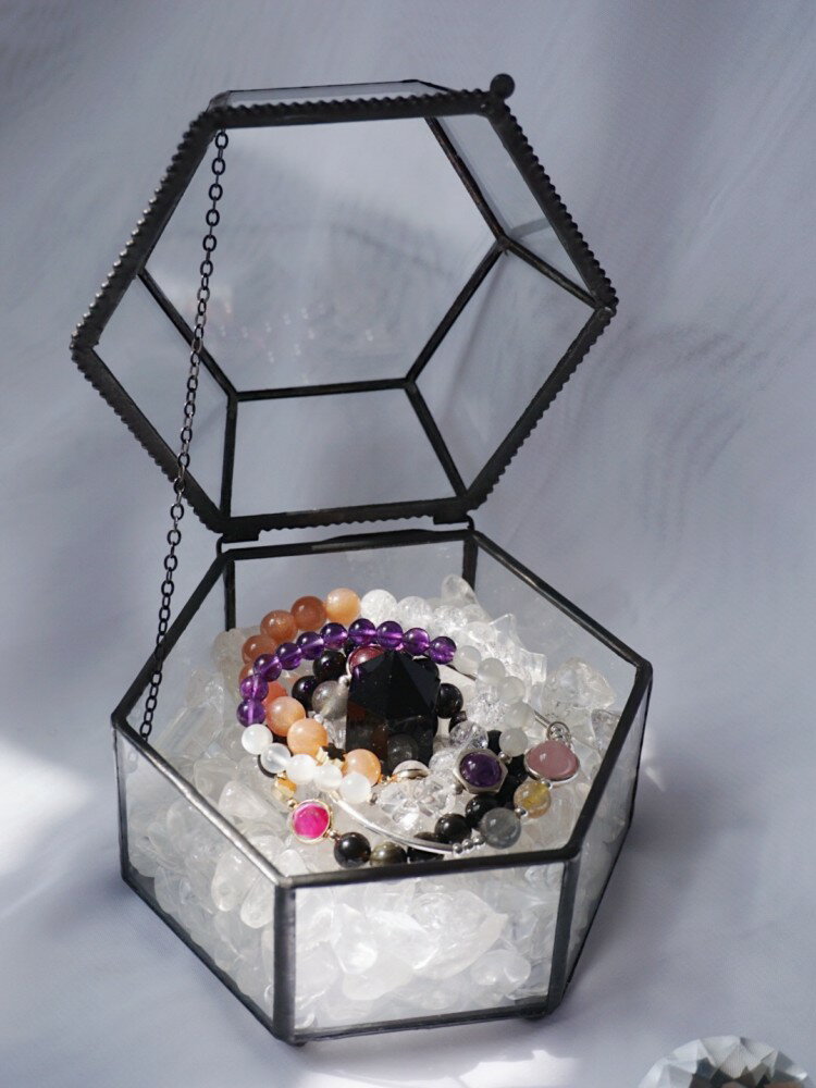 消磁碗 消磁盒 水晶碗 水晶消磁石凈化盒消磁盒收納盒擺件白水晶碎石容器『ZW9928』