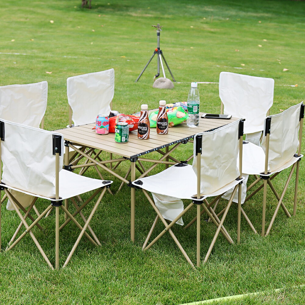 戶外折疊桌鋁合金野餐桌椅套裝便攜式露營燒烤蛋卷桌子釣魚靠軒盧