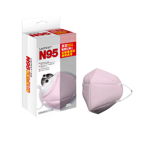 萊潔 N95醫療防護口罩 粉紅 20入【躍獅線上】