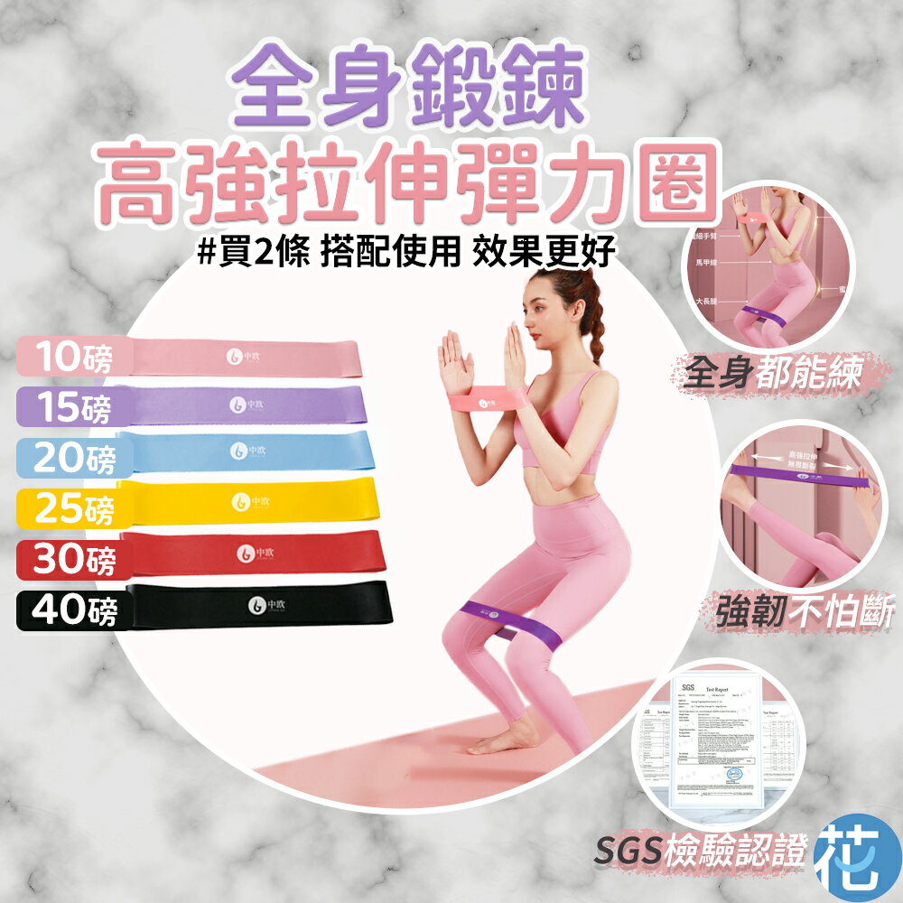 【中歐】 健身乳膠彈力圈 |《 高強度健身阻力帶 臀部力量訓練 練臀翘臀神器 深蹲阻力拉力帶 》