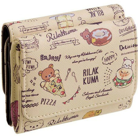 日貨 懶懶熊 錢包 零錢包 皮夾 短夾 皮質 懶懶熊 鬆弛熊 Rilakkuma Sanx 正版 J00015272