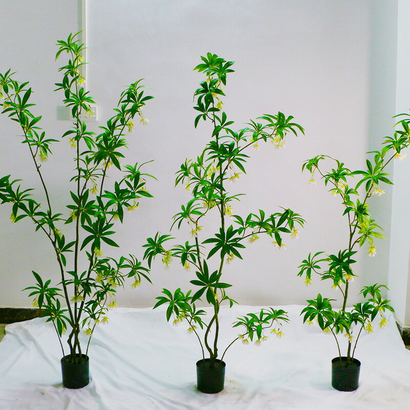 新中式仿真綠植物水石榕酒店民宿客廳攝影婚慶櫥窗落地花藝裝飾樹