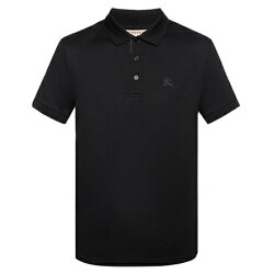 美國百分百【全新真品】Burberry 短袖 polo衫 素面 戰馬 logo 英倫 精品 黑色 XS/S號 J696