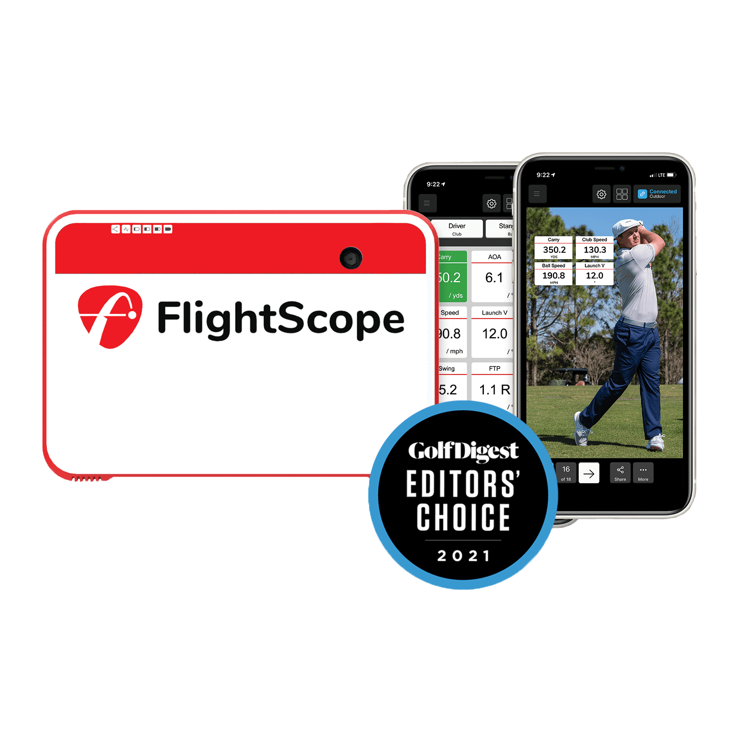 FLIGHTSCOPE】MEVO+ 2023版高爾夫彈道雷達模擬器3D彈道Launch Monitor