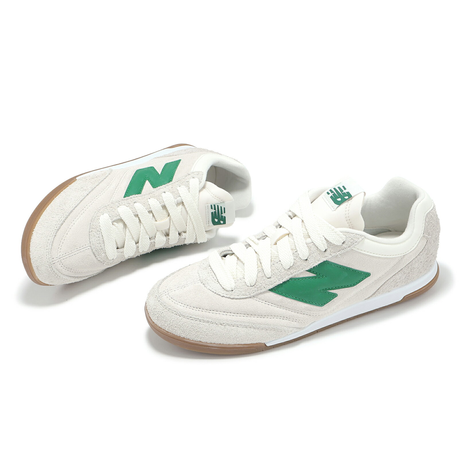 New Balance NB 休閒鞋 RC42 男鞋 女鞋 米白 綠 麂皮 低筒 膠底 復古 情侶鞋 NB 5