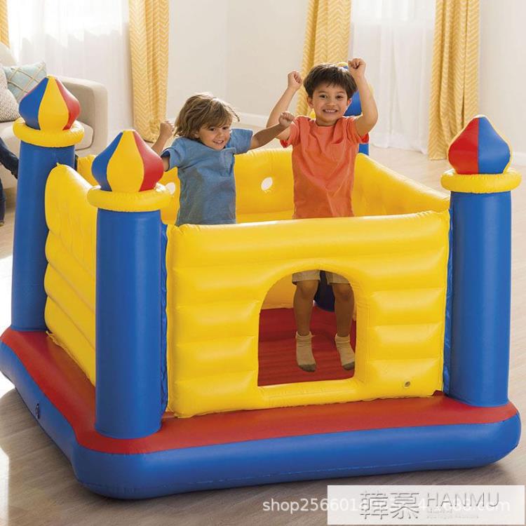 INTEX48259兒童充氣城堡跳跳床室內玩具屋小型蹦蹦床球池跳跳樂 中秋節特惠