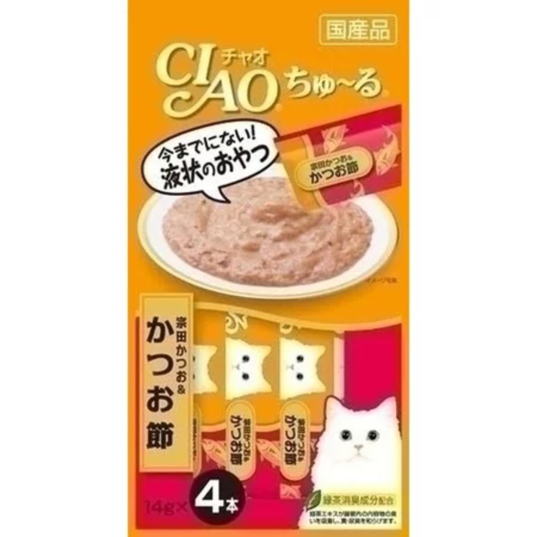 日本 CIAO 啾嚕貓肉泥 14gX4入 啾嚕肉泥｜啾嚕肉泥 旨定罐肉泥 炙燒肉泥  日本貓零食 原廠公司貨  貓肉泥 公司貨『🐶🐱Ayumi』【 寵物用品 狂殺 ★ 滿額現抵$480 】請注意 部分出貨時間較長 0