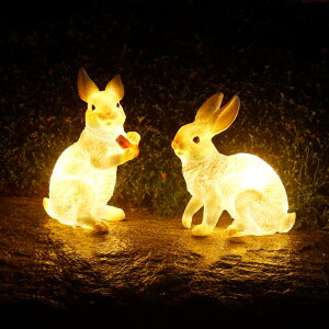 led發光兔子動物造型燈戶外園林景觀燈花園草坪亮化太陽能庭院燈