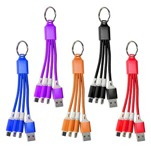 充電線 一對三充電線鑰匙圈 USB一對三快充線 一拖三充電線 贈品禮品