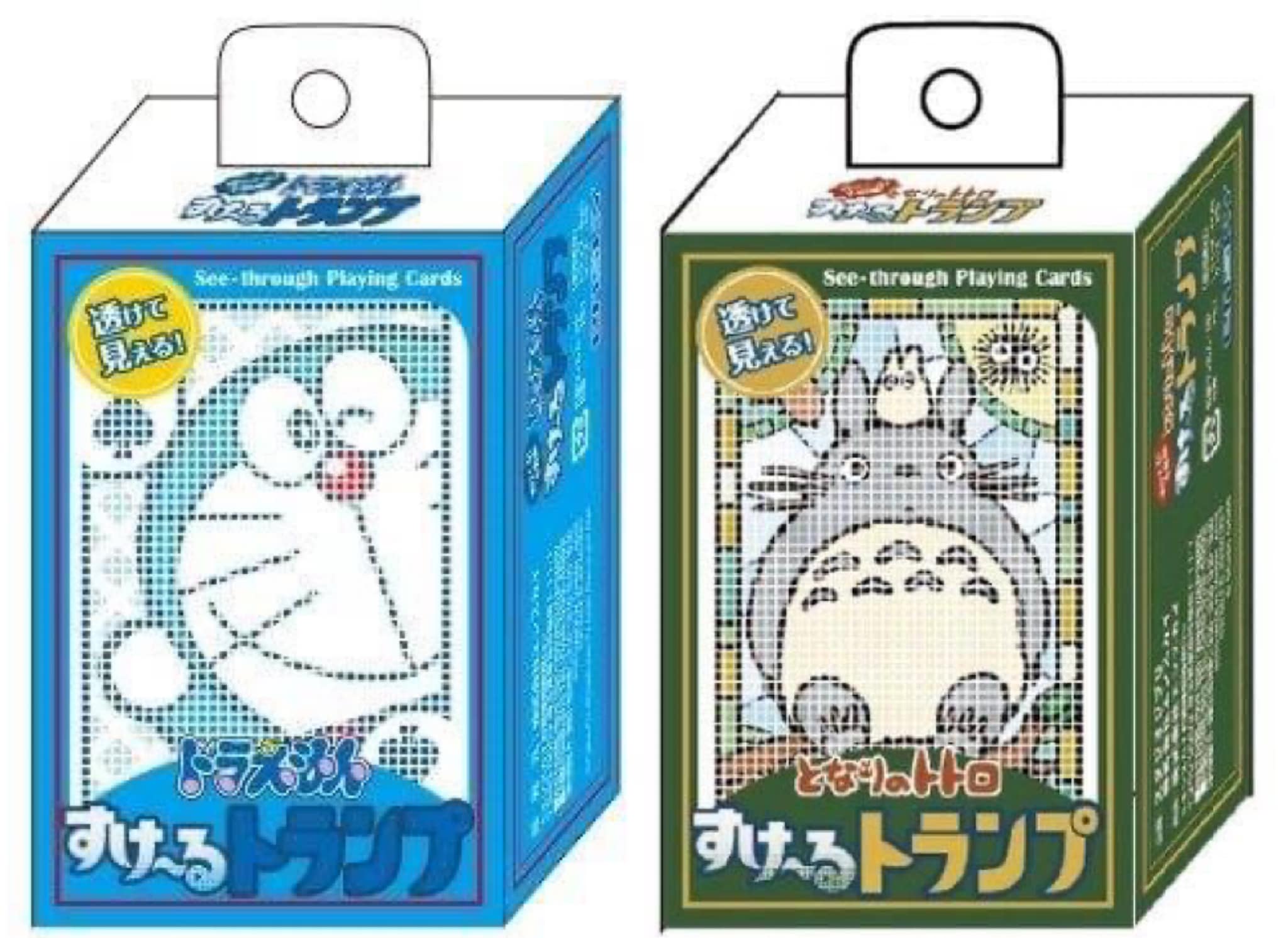 神隱少女周邊商品推薦(附發票) 日本限定>>神秘壓克力透明撲克牌 多啦A夢 龍貓 神隱少女