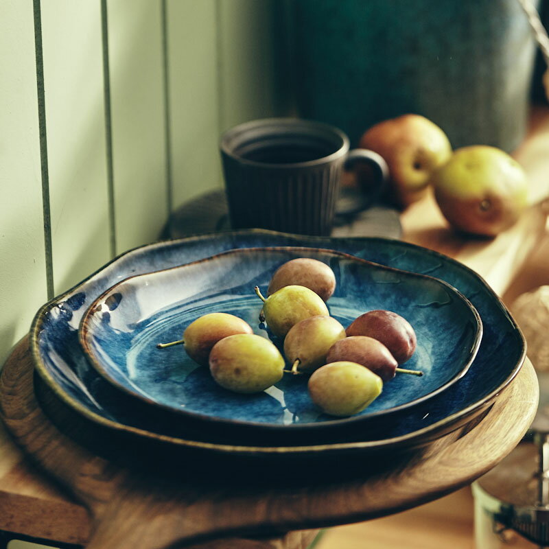 北歐不規則意面盤碗個性ins果盤陶瓷創意西餐沙拉北歐早餐盤 超美1入