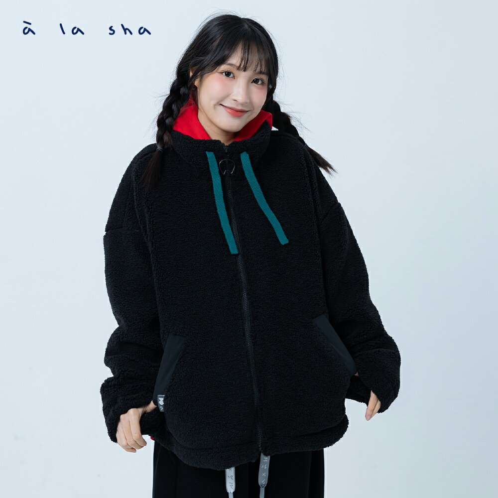 a la sha Q咪抹茶毛絨絨外套