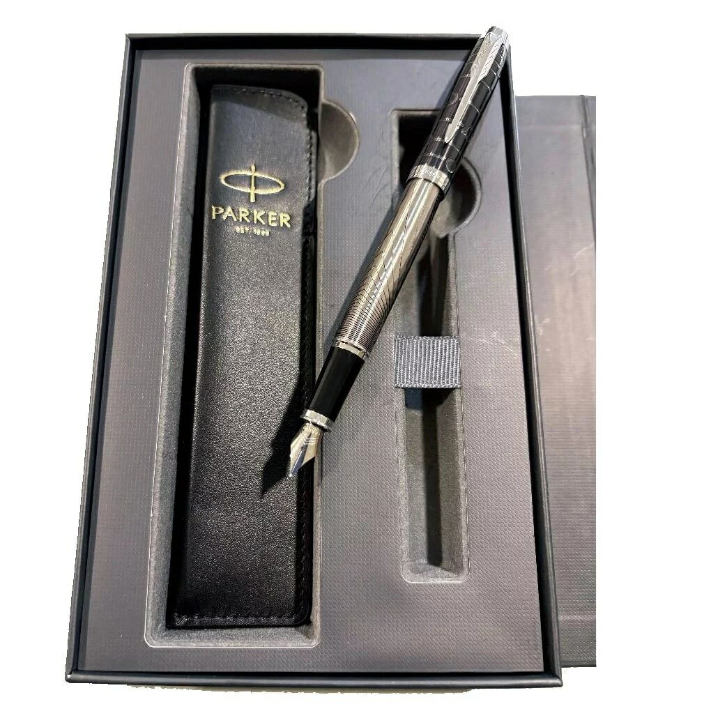 PARKER 派克 新IM 金屬追求 F尖 限量特別版鋼筆真皮禮盒組