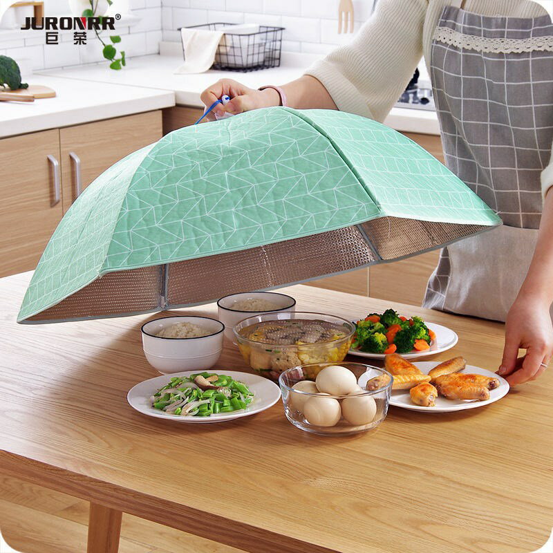 可以保溫的菜罩折疊食物罩餐圓形蓋桌罩防蒼蠅罩