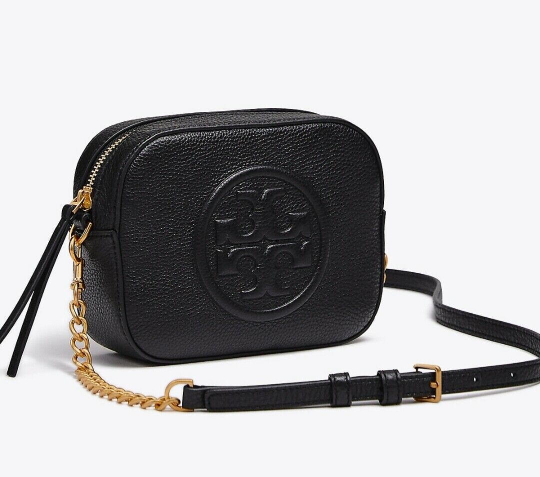 TORY BURCH 牛皮大LOGO相機包(多色)