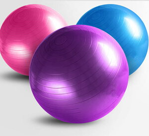 送打氣機+日系~防爆瘦身球加厚防爆瑜伽球65cm光滑球型瑜伽球美體收身球(藍)【Love Shop】【最高點數22%點數回饋】