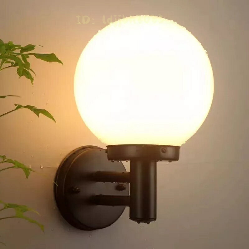 LED太陽能球泡燈 節能防水戶外庭院燈 景觀10CM壁燈 裝飾球燈 室外氣氛燈用於陽臺別墅街道門廊